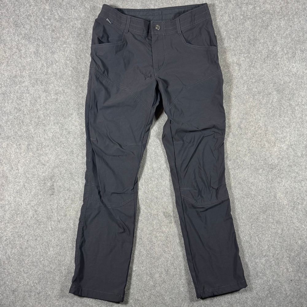 KUHL Deceptr Pants Mens 32x30 Black Tapered Hiking Travel Stretch Riptop Outdoor